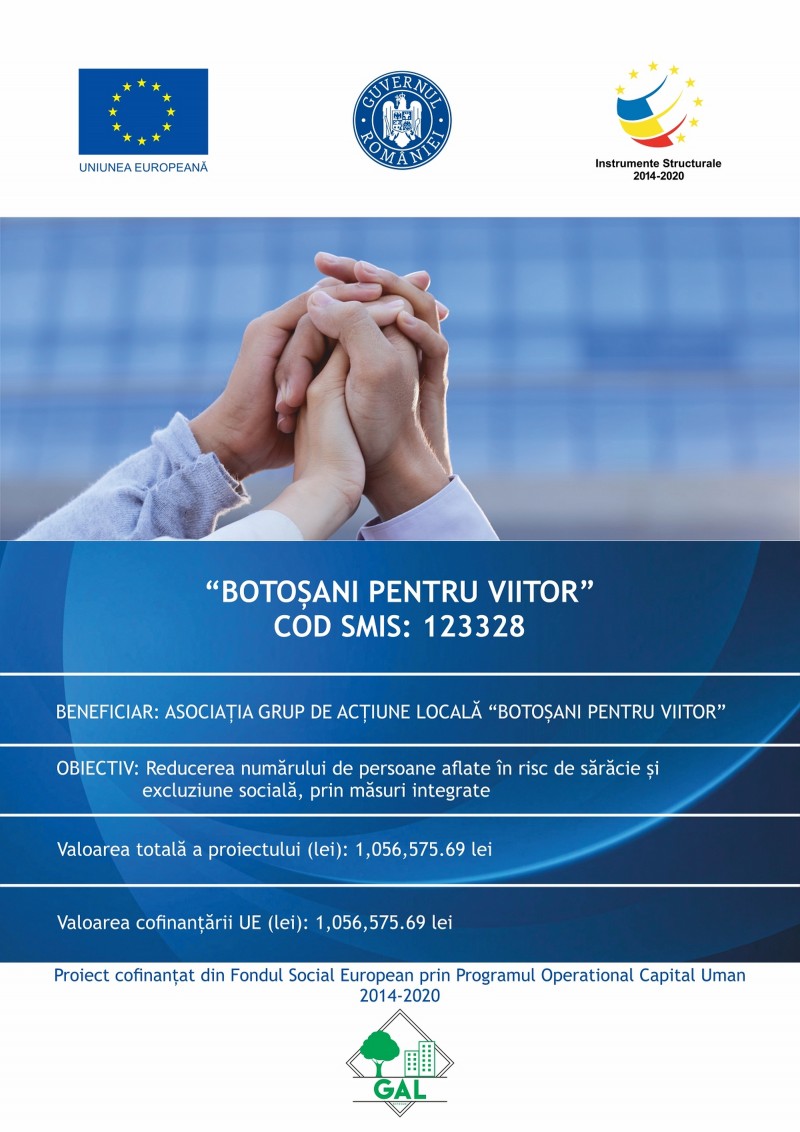 (A) Comunicat de presă - Prezentarea proiectului “Grupul de Acțiune Locală - Botoșani pentru Viitor” POCU 390/5/1/123328