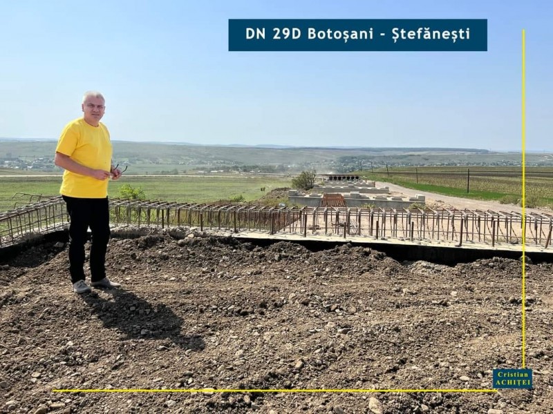Achiței anunță progrese remarcabile în modernizarea DN 29D Botoșani-Ștefănești (fotogalerie)