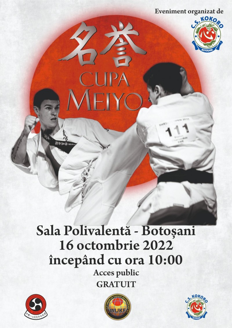 Aproximativ 200 de sportivi sunt așteptați la cea de a VI-a ediție a competiției de karate, Cupa MEIYO (fotogalerie)