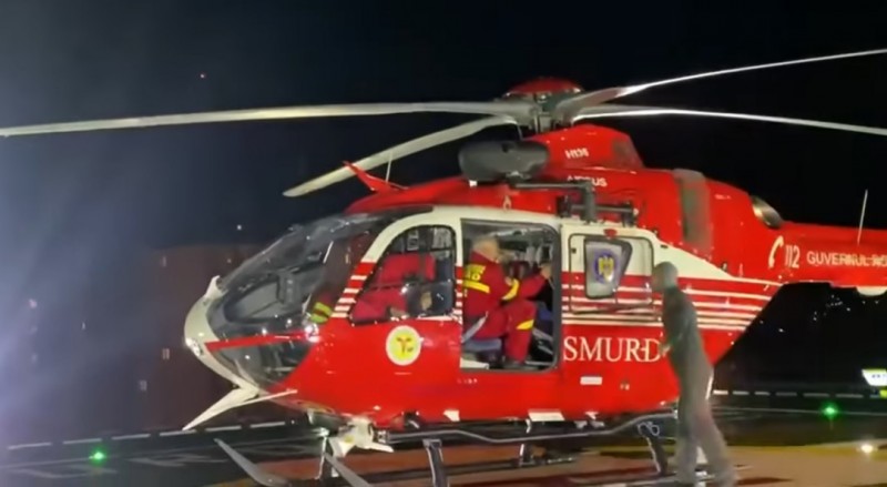 Bărbat transferat la Iași cu elicopterul, în urma unui infarct