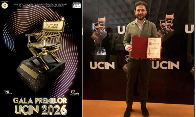 Botoșaniul aplaudat la Gala Premiilor UCIN, regizorul a dedicat premiul orașului natal!