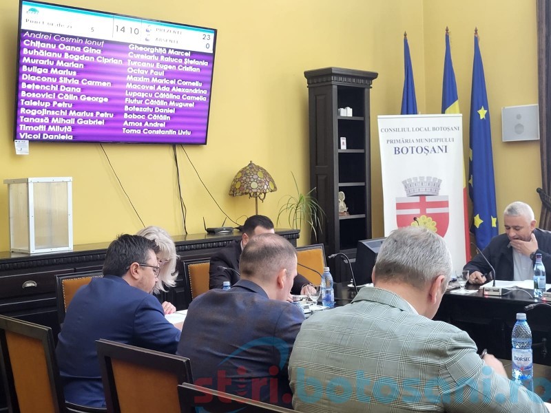 Circ politic în ședința de CL la Botoșani, Cosmin Andrei deranjat de limbajul unui consilier. „Mai vociferează colegii mei din partea dreaptă...” (video)