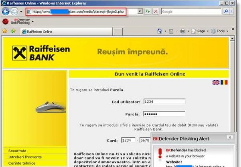Clienti ai Raiffeisen Bank, inselati prin e-mail 