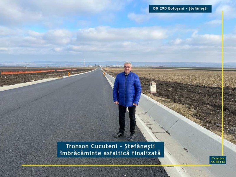 Cristian Achiței: Progrese importante înregistrate la modernizarea DN 29D Botoșani-Ștefănești până la venirea iernii