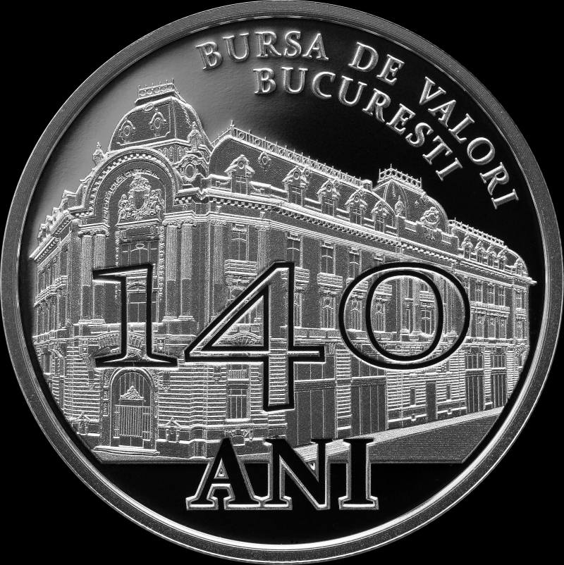 Cu ocazia împlinirii a 140 de ani de la înființarea Bursei de Valori din București se lansează o monedă de argint
