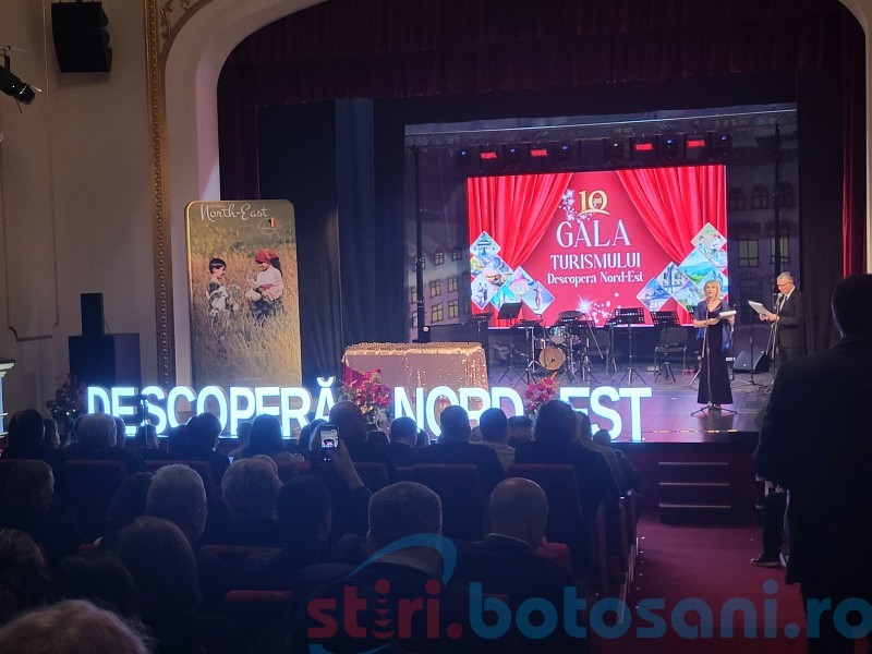 Gala Turismului „Descoperă Nord-Est” și-a desemnat câștigătorii în sala Teatrului din Botoșani! (Foto, Video)