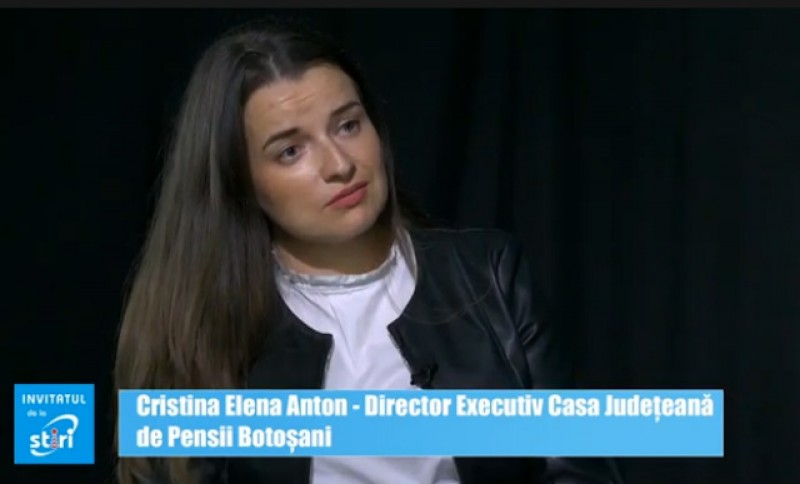 Invitatul de la Știri - Cristina Elena Anton, Director Executiv al Casei Județene de Pensii Botoșani