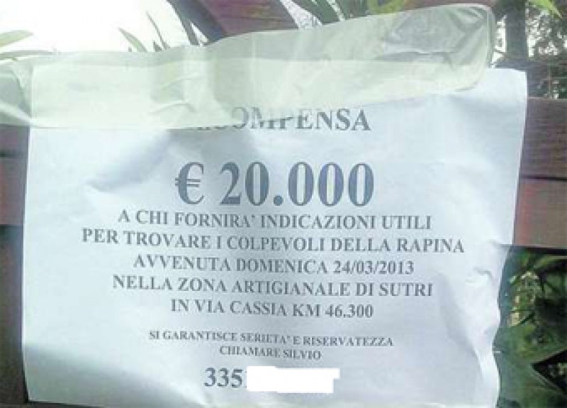 Italienii pun recompense pentru prinderea bandiţilor români