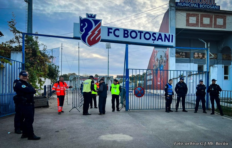 Măsuri de ordine publică la meciul de fotbal dintre FC Botoșani și Rapid București 