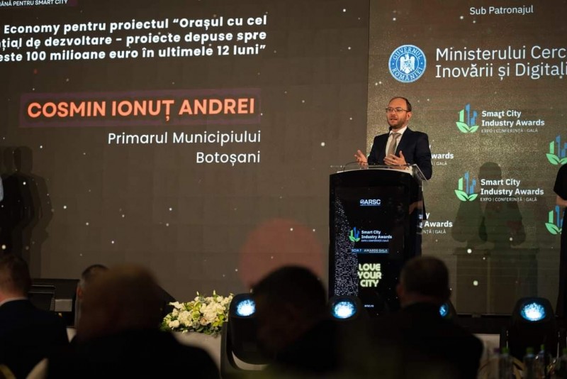 Municipiul Botoșani, premiat la Gala Smart City Industry Awards (fotogalerie)
