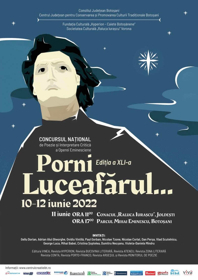 O nouă ediție a Concursului Național de Poezie și Interpretare Critică e Operei Eminesciene „Porni Luceafărul....”