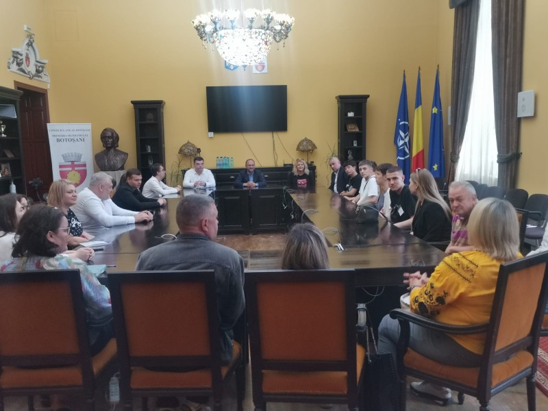 Profesori din Republica Moldova în vizită la Primăria din Botoșani, în cadrul unui proiect transfrontalier