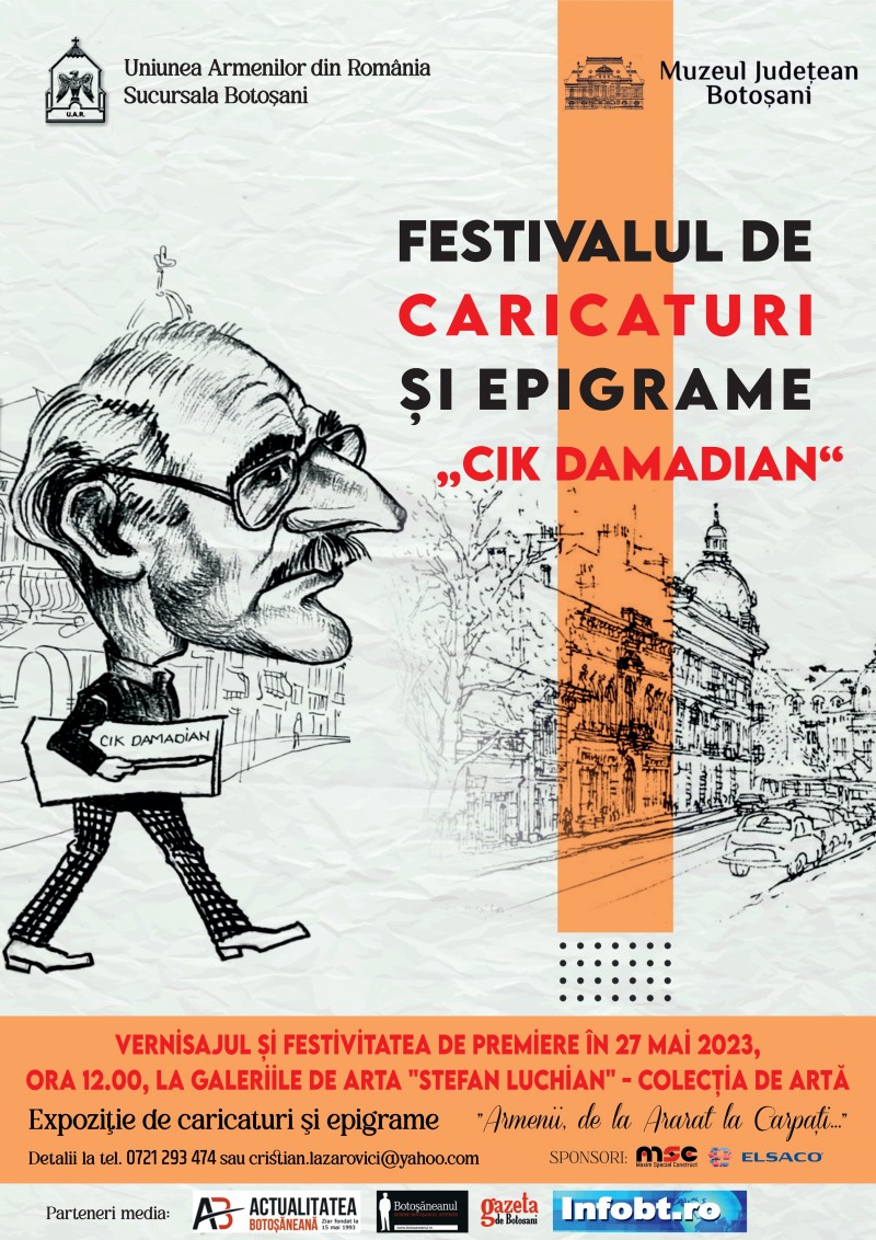 Uniunea Armenilor organizează ​Festivalul de Caricaturi și Epigrame „Cik Damadian”