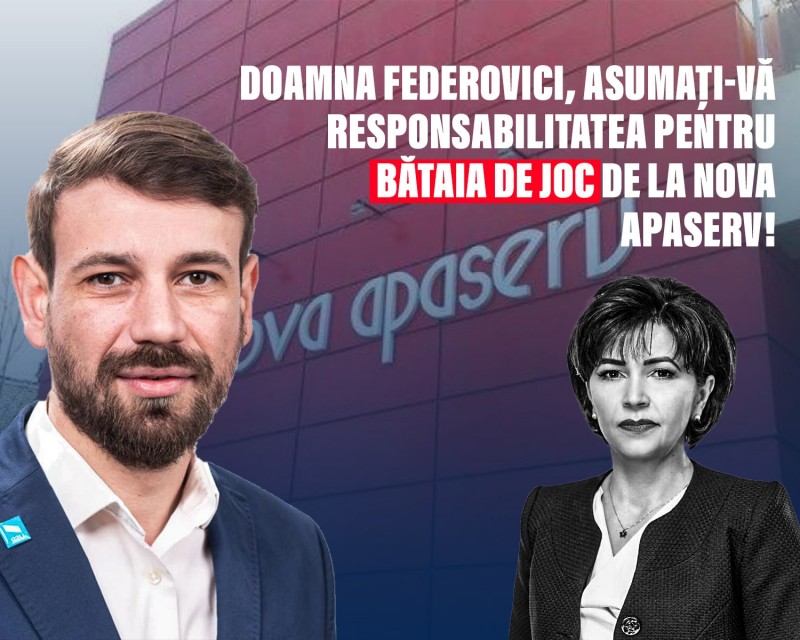 USR Botoșani o somează pe Doina Federovici să își asume responsabilitatea pentru „bătaia de joc” de la Nova Apaserv (video)